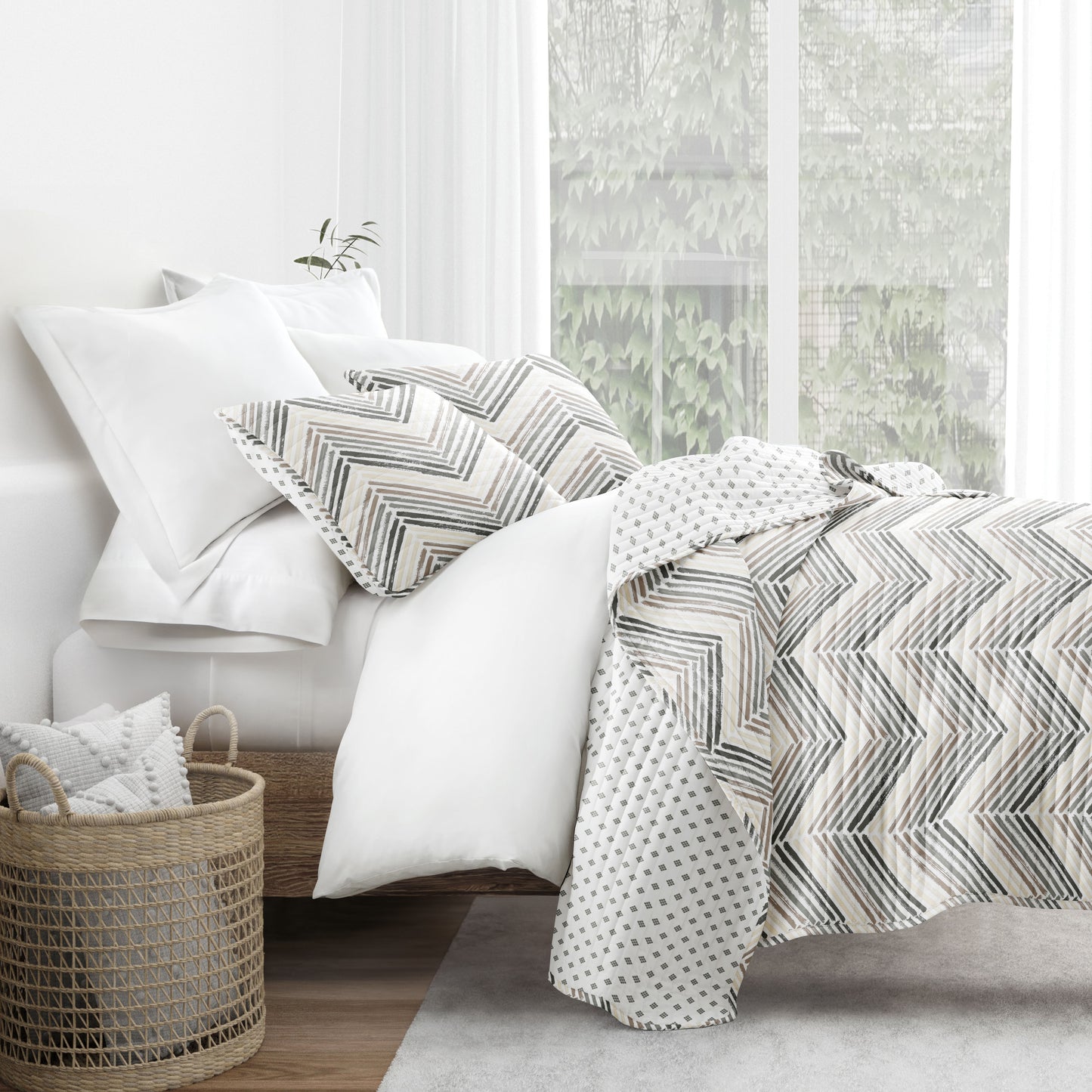 Painted Chevron Light Gray